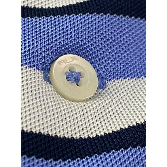 RLX Ralph Lauren Mens Striped Golf Polo Size L Short Sleeve Wicking Stretch EUC - Picture 7 of 9